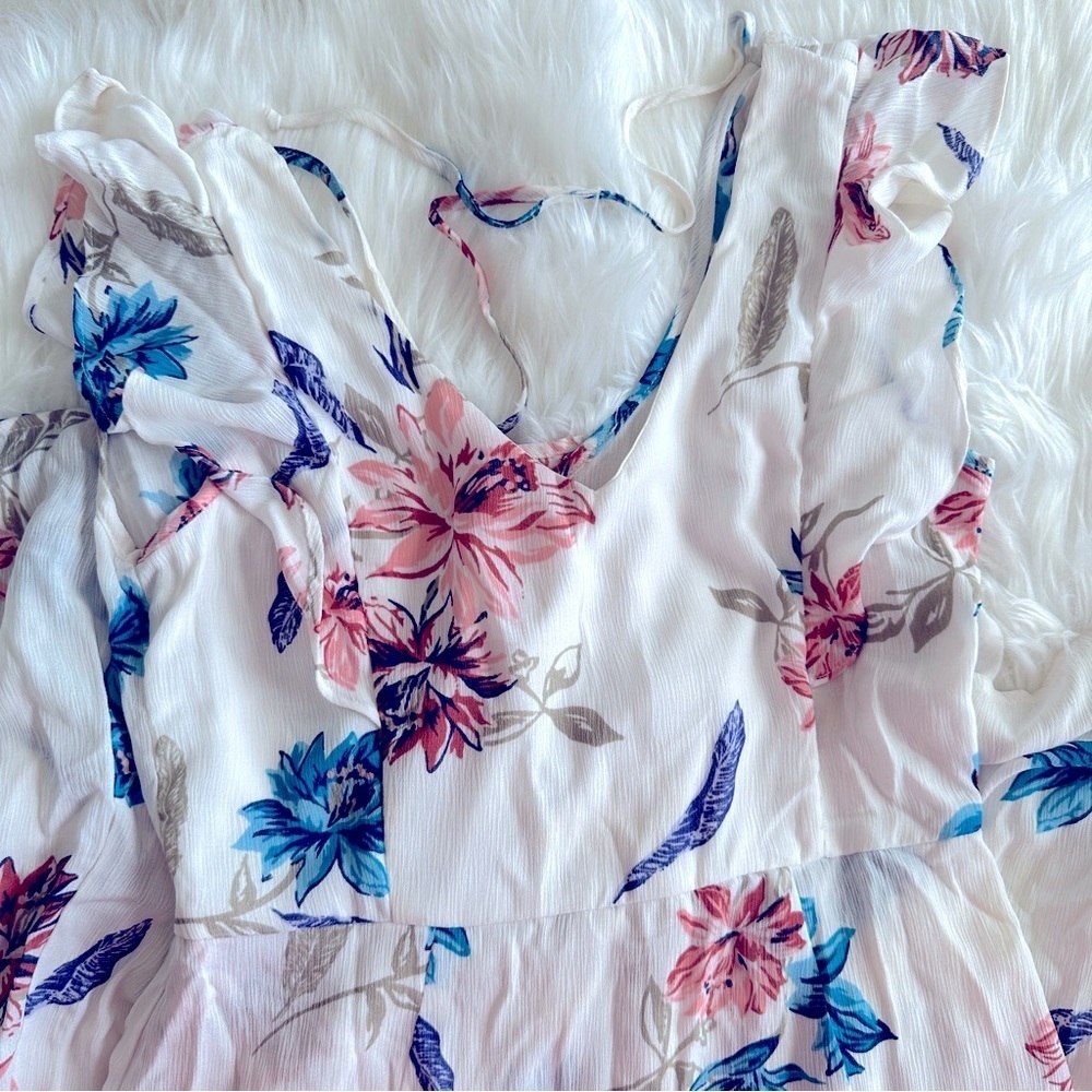 Women’s Floral Romper Maxi Dress - Picture 5 of 8